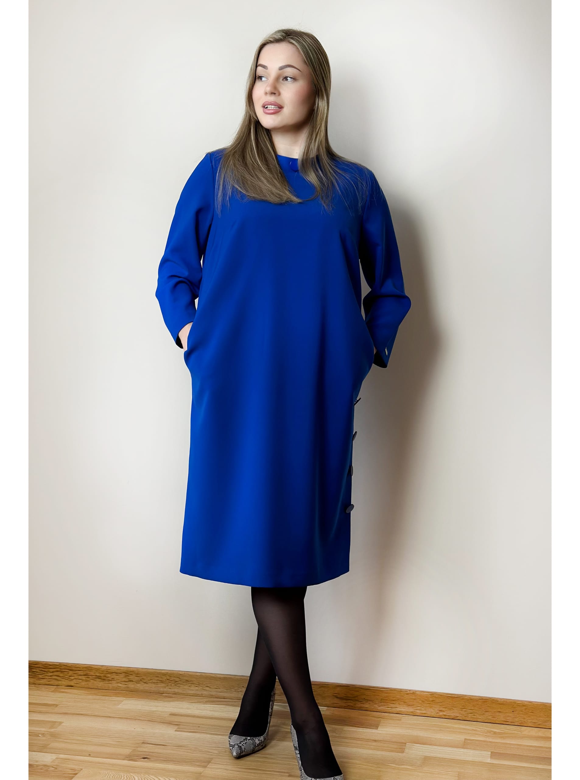 Eleganta un lietišķa kleita ar kabatām - Image 2