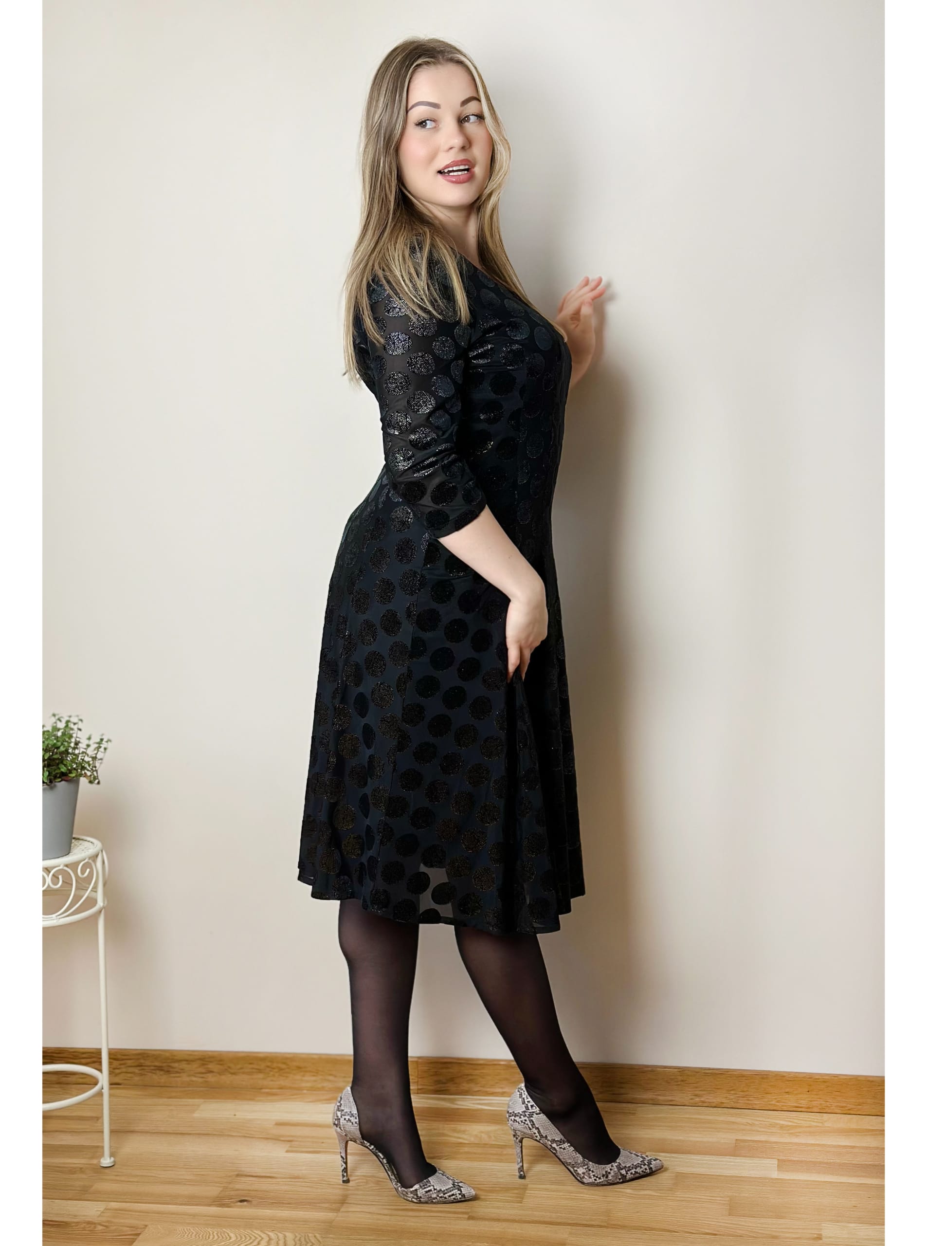 Pieguloša šifona kleita, Natalia