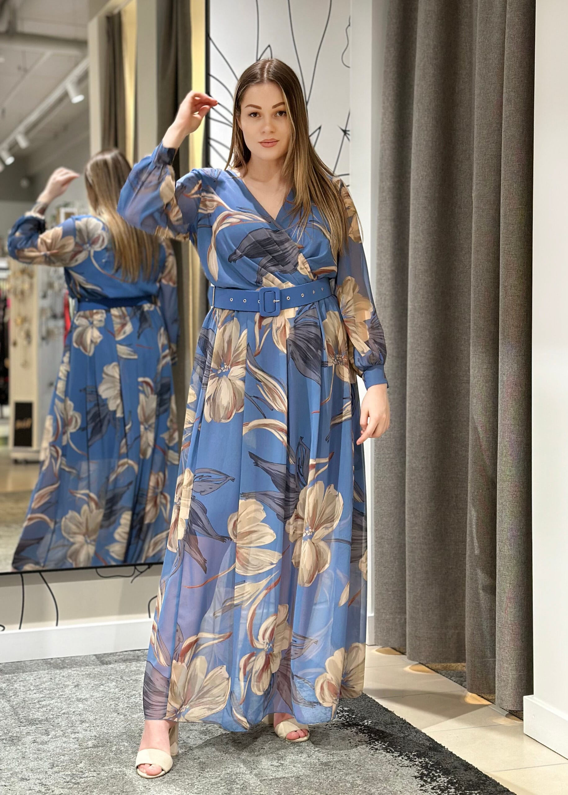 Šifona maxi kleita, Melchori - Image 3