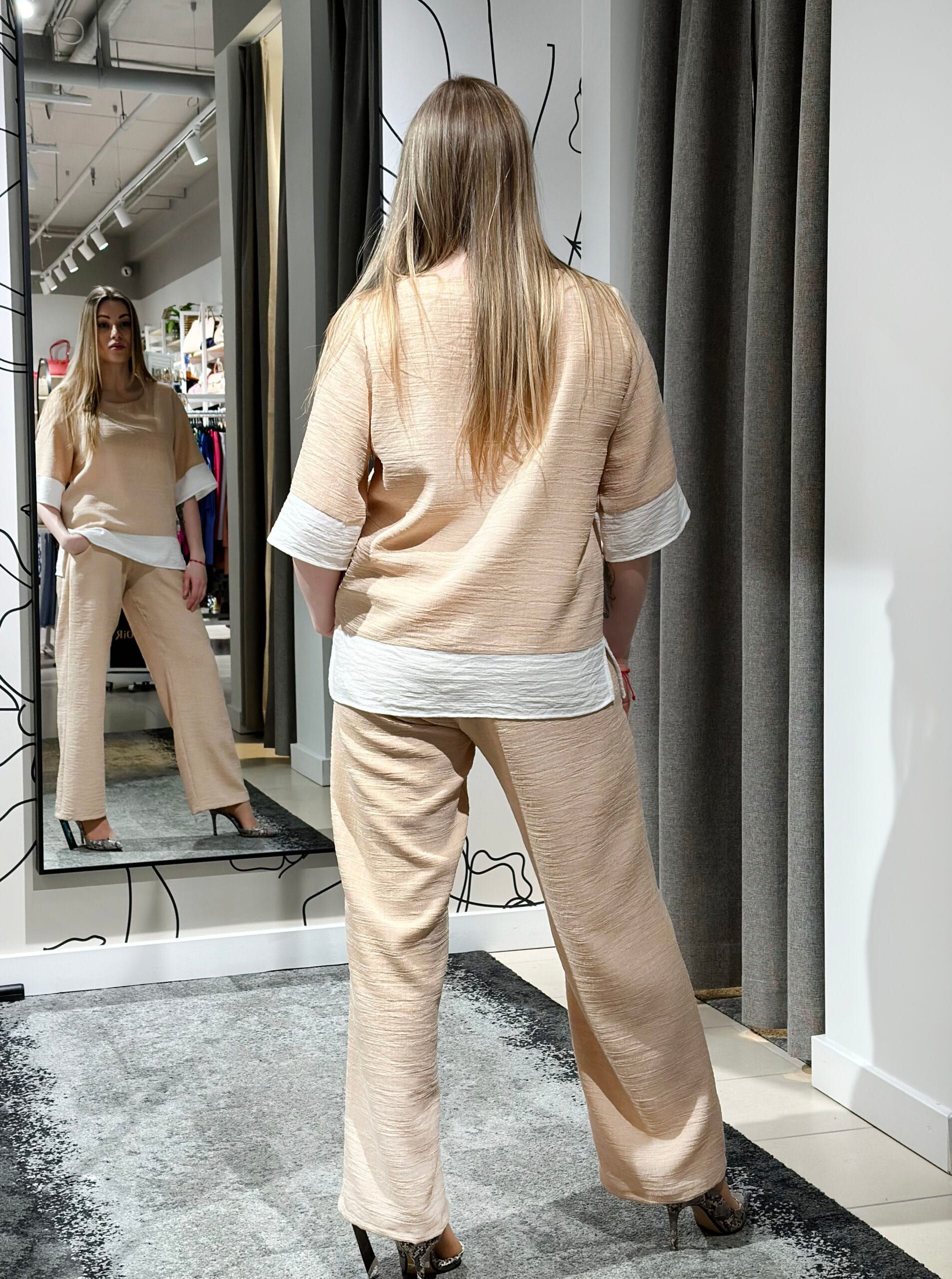 Plus size bikšu kostīms, brūns - Image 3