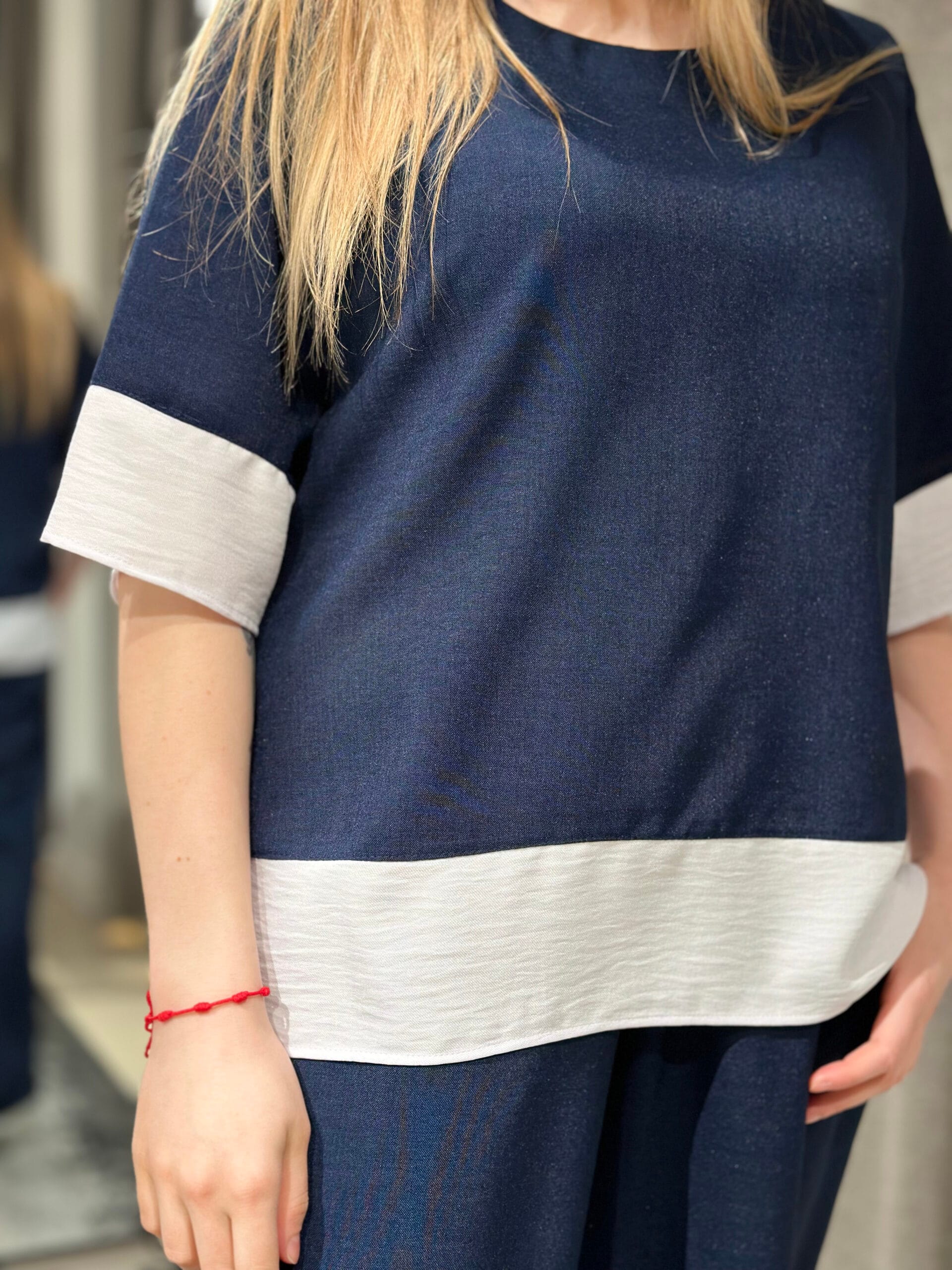 Plus size bikšu kostīms, zils - Image 4