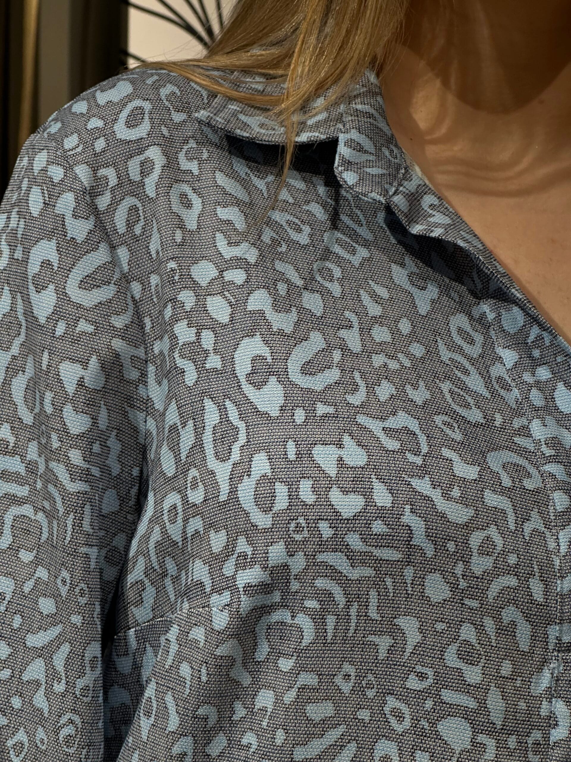 Lina kleita ar kabatām, zila - Image 4