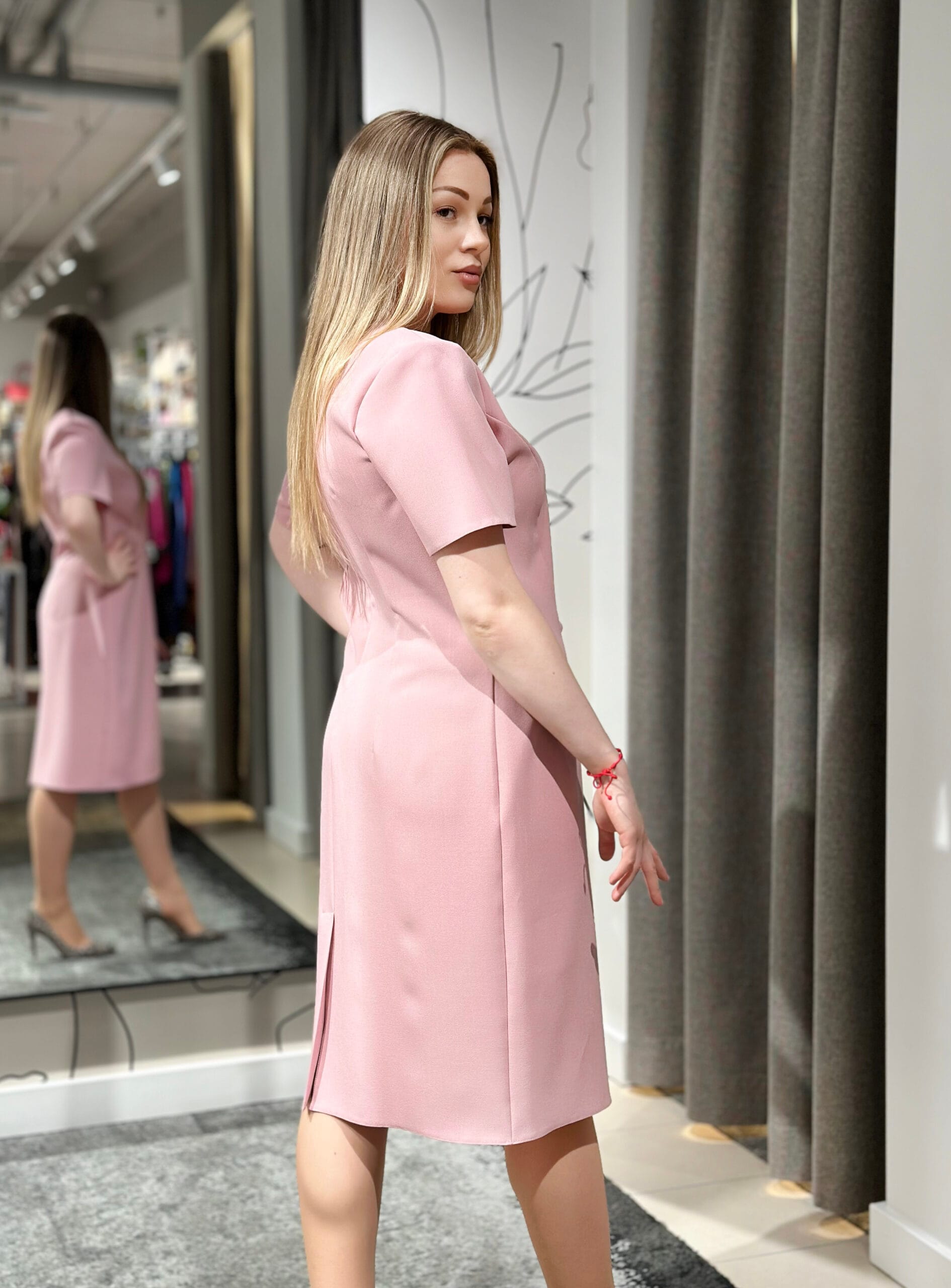 Lietišķa stila kleita, rozā - Image 2