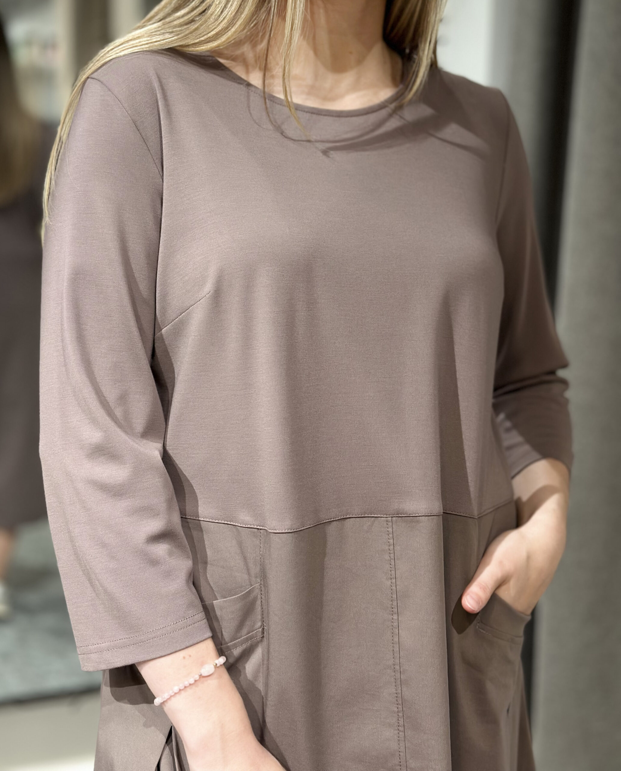 Brīva kleita ar kabatām, violeta - Image 5