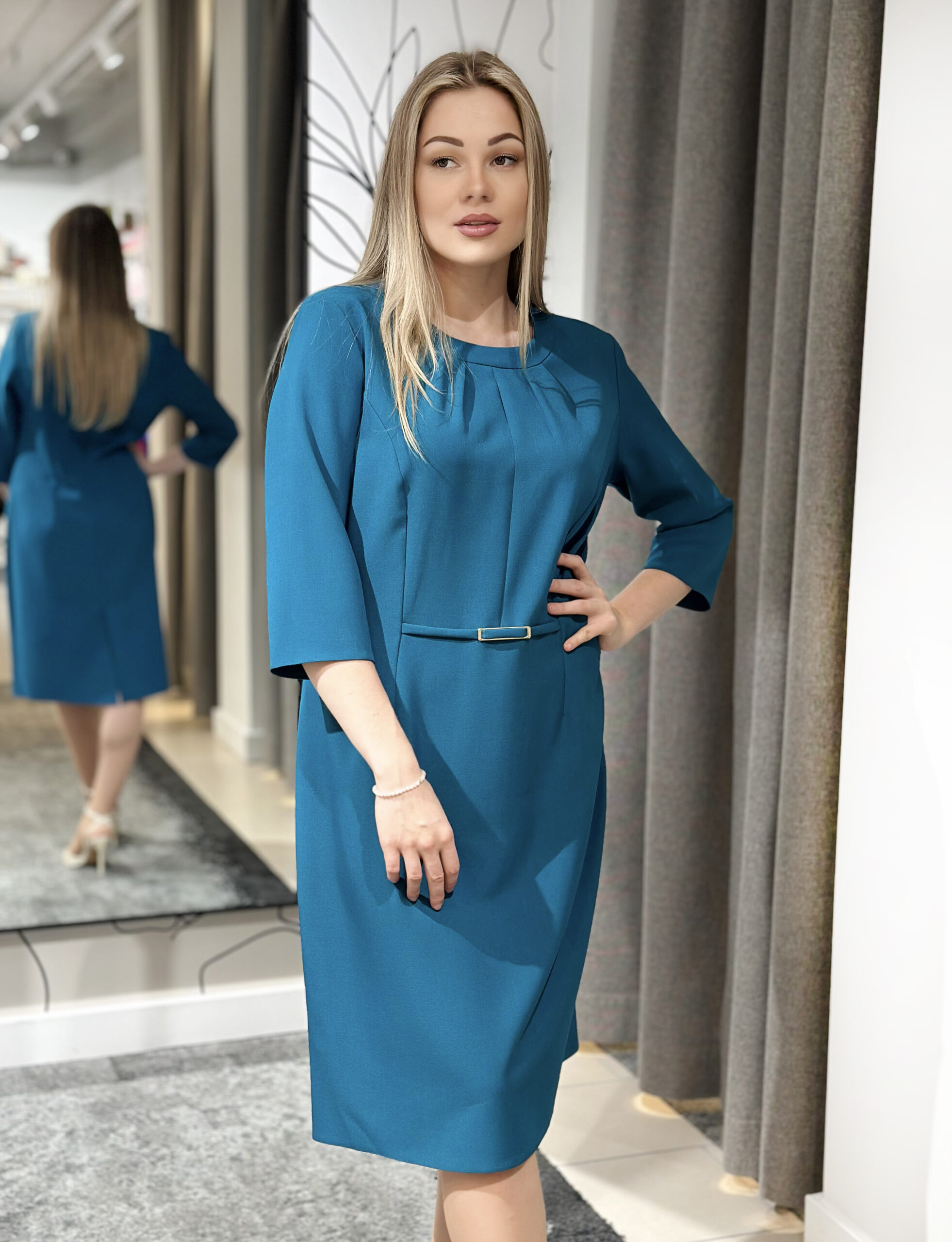 Lietišķa stila kleita, zila
