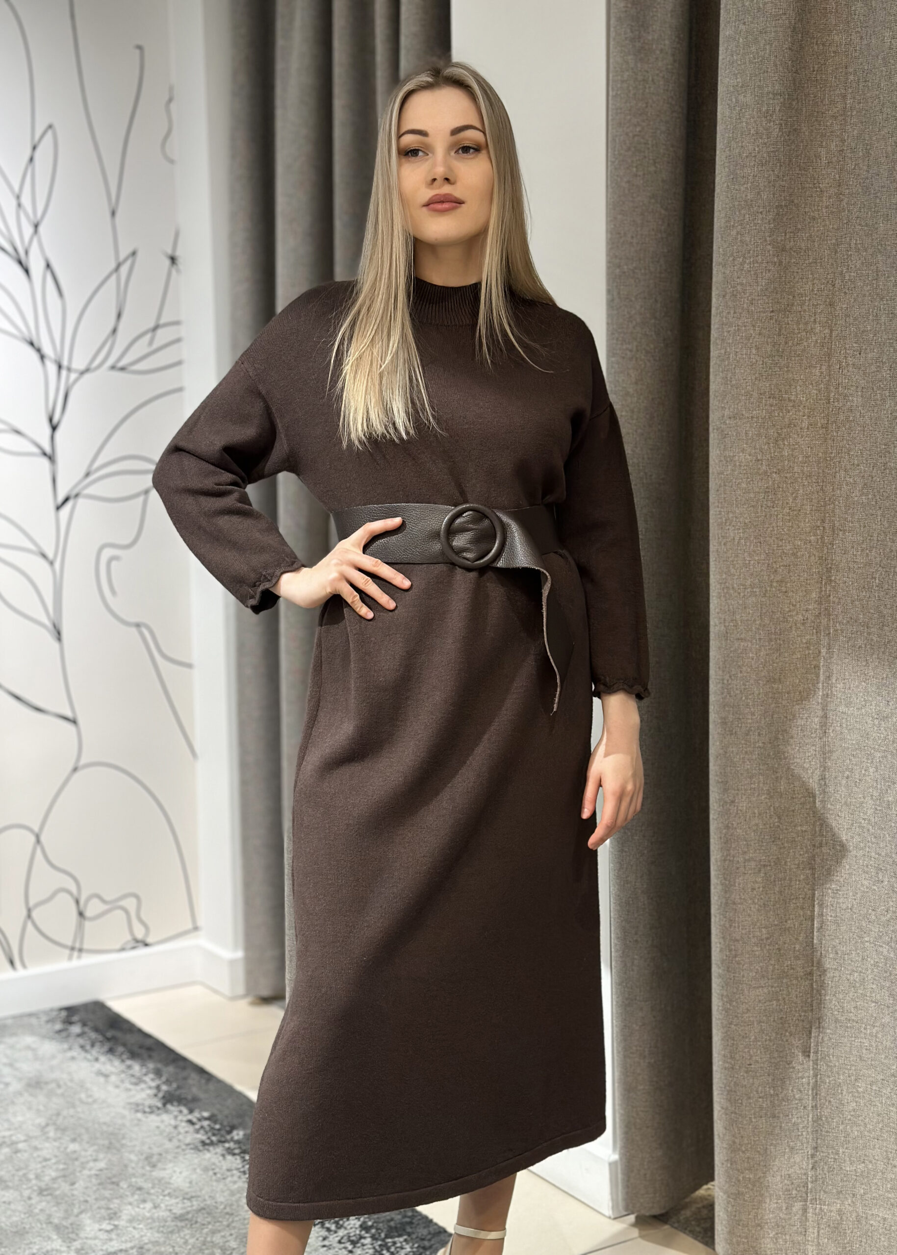 Gara džemperkleita, brūna