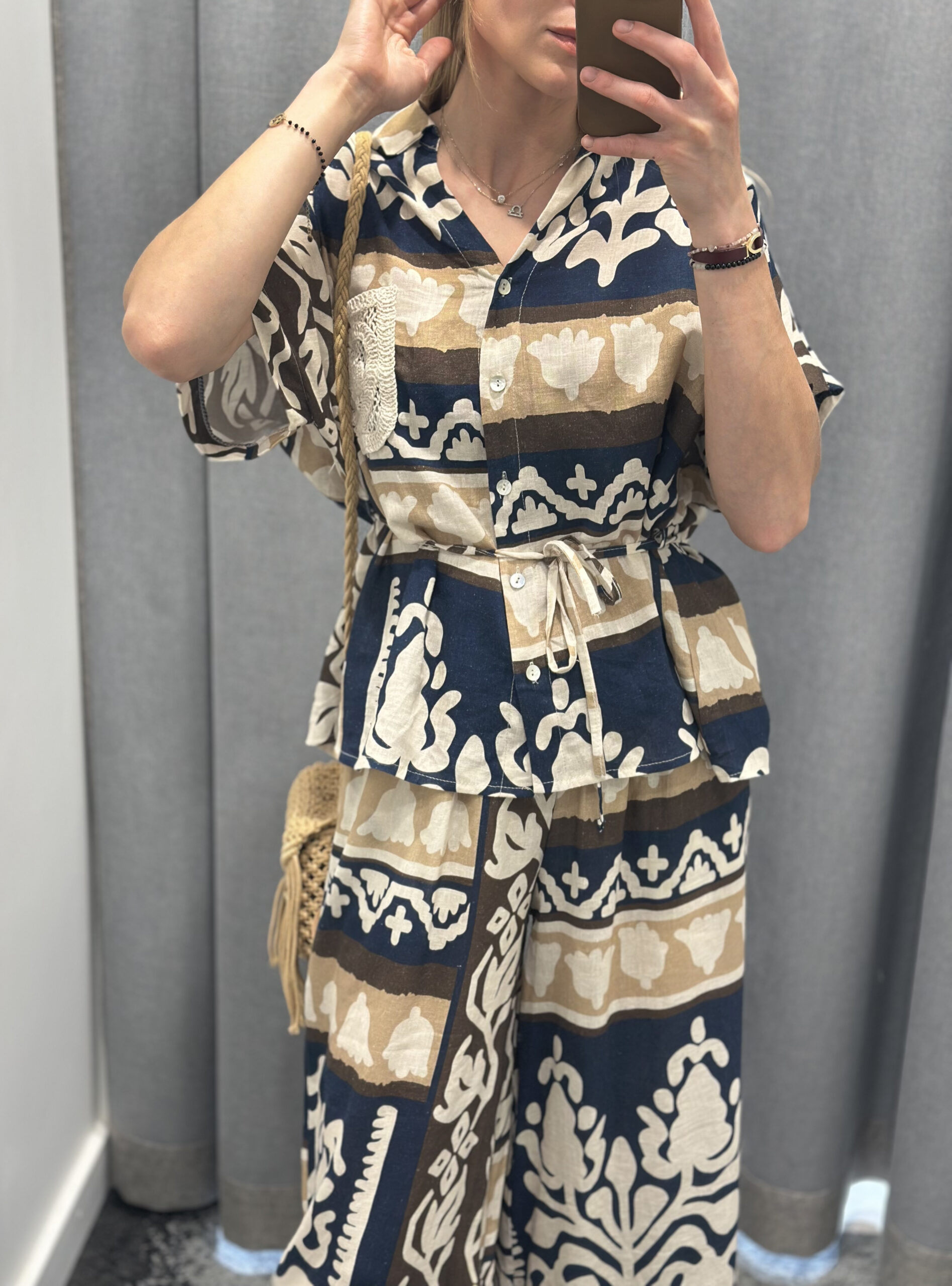 Lina bikšu kostīms, zils - Image 4